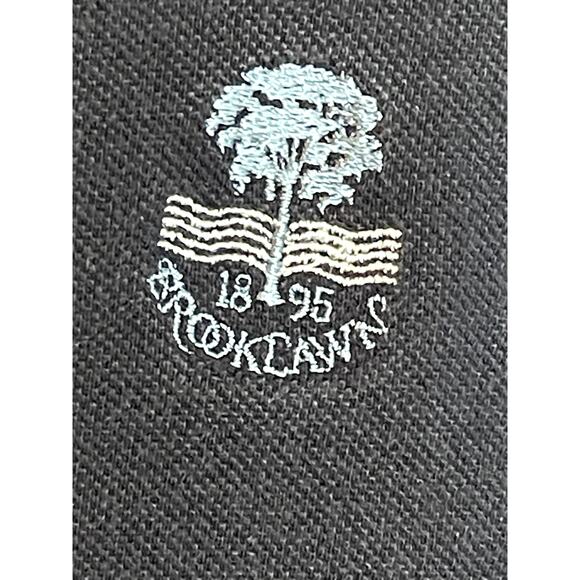 IZOD CLUB Polo Shirt Ladies L Navy Short Sleeve 1895 Brooklawn‎ EUC - Picture 5 of 9